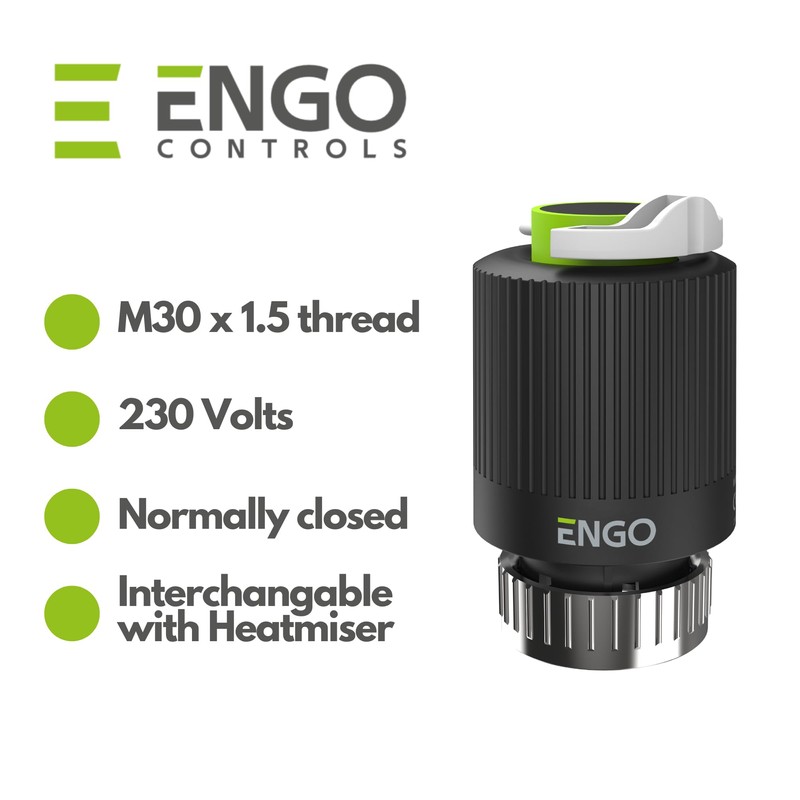 ENGO E30NC-230 UFH Thermal Actuator 230V M30x1.5 Normally Closed Underfloor