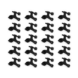 20 Pack Hinge Pin Black Door Stopper, Adjustable Heavy Duty Hinge Pin Door Stop with Black Rubber Bumper Tips