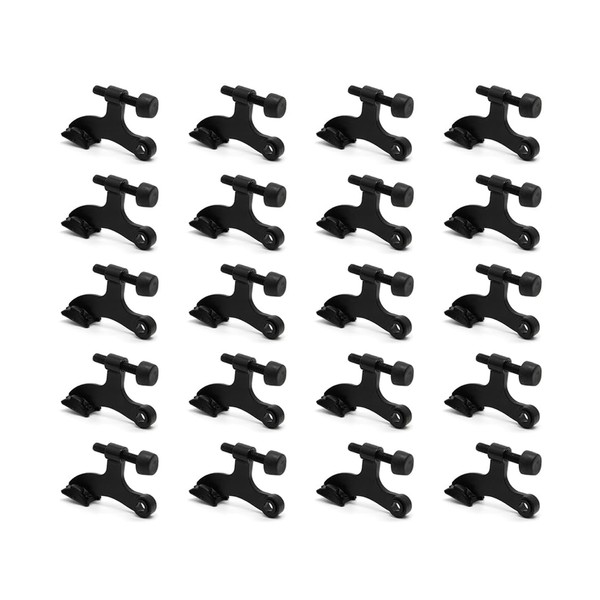 20 Pack Hinge Pin Black Door Stopper, Adjustable Heavy Duty