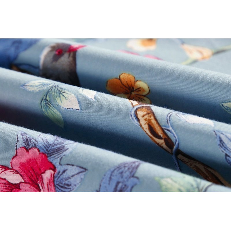 Eikei Botanical Garden Duvet Cover Washed Brushed 100-percent Cotton Bedding