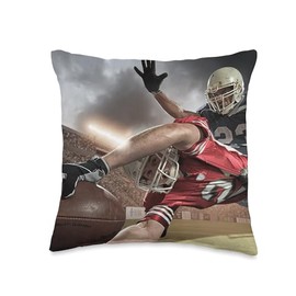 Man Cave Essentials Football House Party Man cave Home Decor Throw Pillow, 16x16, Multicolor