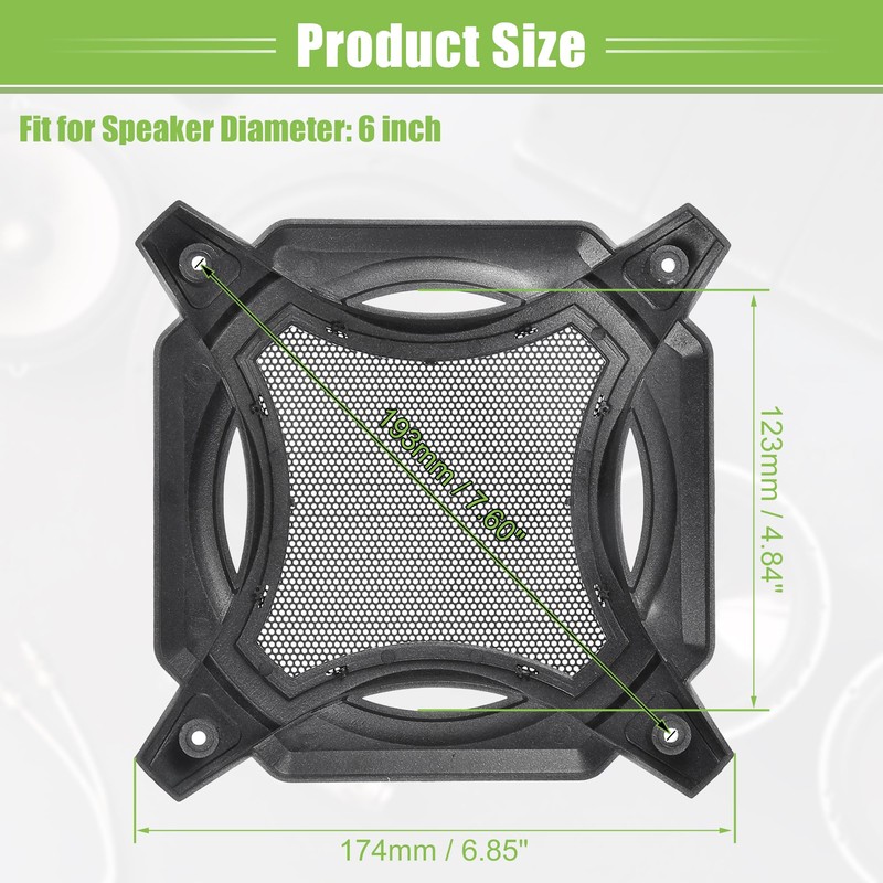 A ABSOPRO 6 Inch Car Speaker Grille Cover Grille with