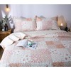 Kasentex Country-Chic Printed Pre-Washed Quilt Set - Microfiber Fabric Quilted