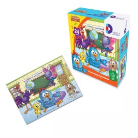 Didacti Juegos Rompecabezas Pieza Gigante Gallina Pintadita Escuela 24 Pz