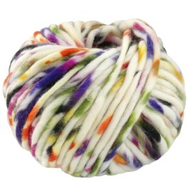 LANA GROSSA Confetti Finger Thick Merino Wick Yarn with Speckle Print, Hand Knitting Yarn Made of 100% Virgin Wool (Merino), 100 g Wool for Knitting and Crocheting, 50 m Yarn