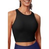 Ewedoos Longline Sports Bras for Women High Neck Racerback Sports
