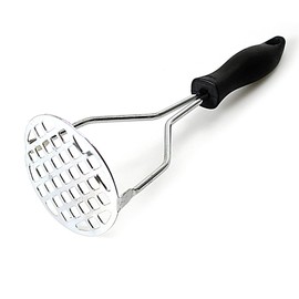 Masher, Round Shape Potato Masher, Non-Slip Handle and Not Easy to Bent, Perfect for Pressing Vegetable, Bean, Fruits, Baby Food and Other Soft Cooked Foods