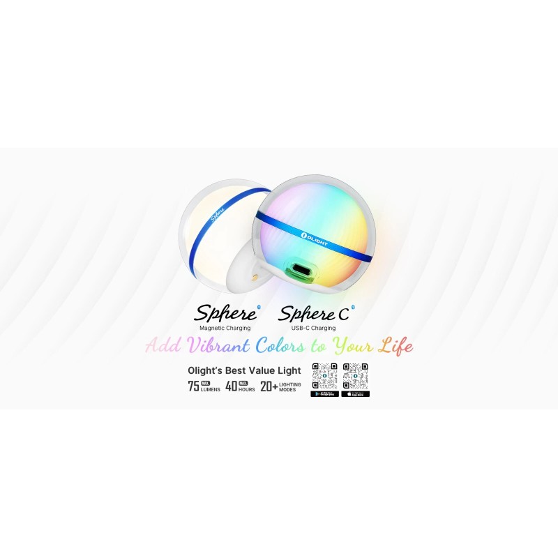 Olight Sphere C Stellar Sky Ambient Light , 360° Lighting,