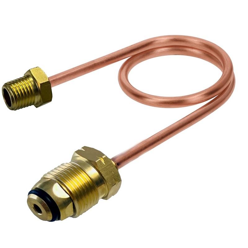 MCAMPAS 15 Inch Propane Regulator Copper Pigtail POL x 1/4"NPT