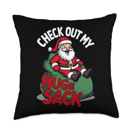 Check Out My Huge Sack Santa Christmas 2024 ltsp Throw Pillow