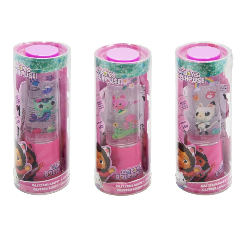 Joytoy 23889D12 Gabby s Dollhouse LED Glitter lamp, Multicoloured