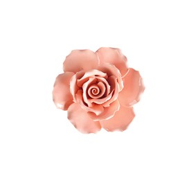 Insiswiner Handcrafted Ceramic Flowers Sculpture Home Hanging 3D Wall Art Decor Decoration (Orange Rose 4.33")