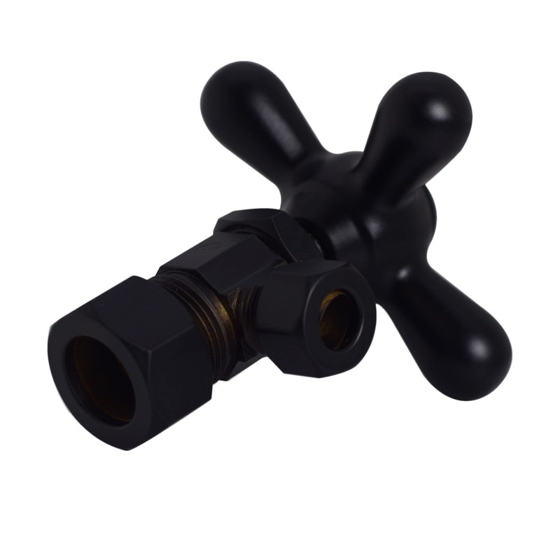 Westbrass D105X-62 Cross Handle Angle Stop Shut Off Valve, 1/2"