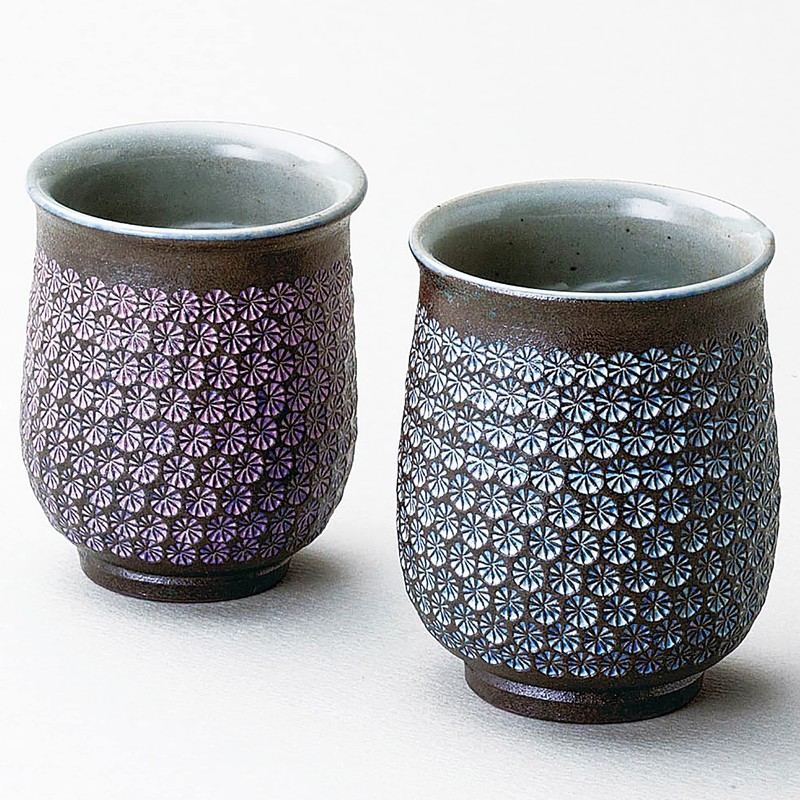 清水焼 敏也 Kilns, Deepwater Mishima, if Tea Bowl Pairs m54656400 