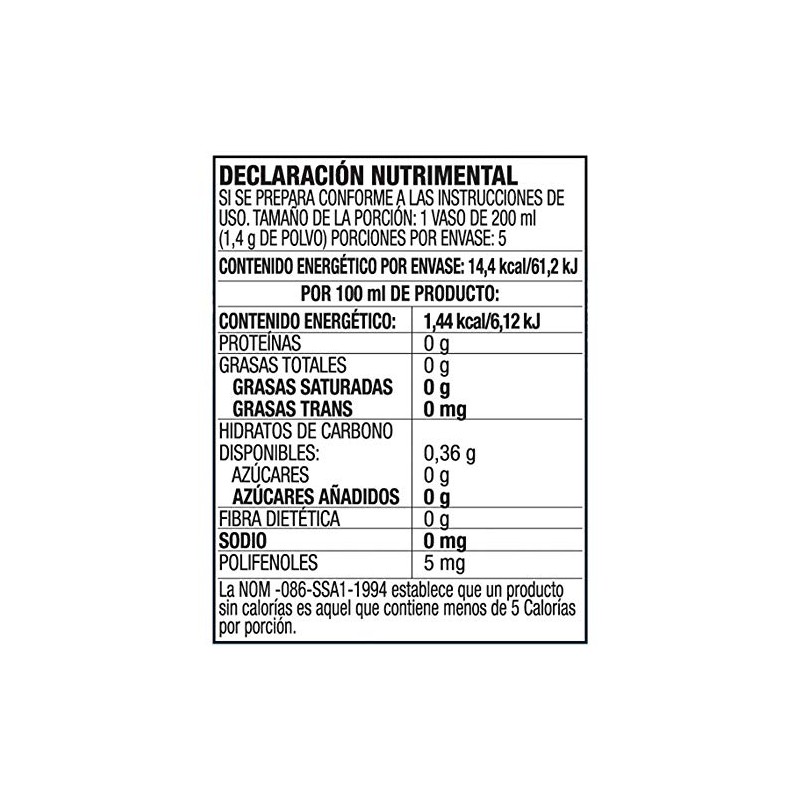 Zuko Light, Jamaica, Display con 8 Sobres C/sobre rinde 1