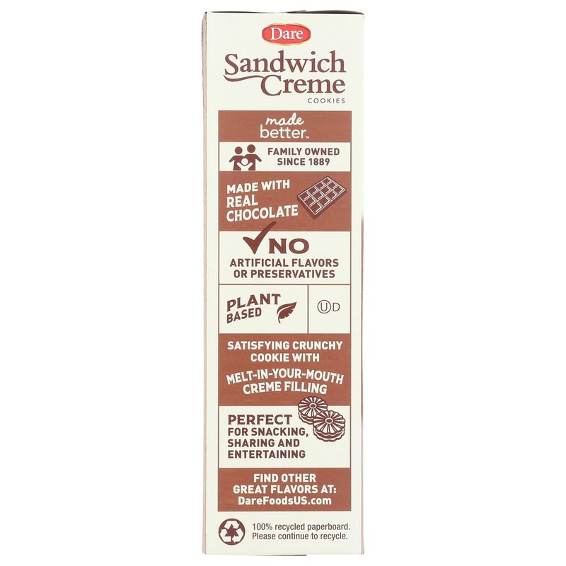 Dare Premium Chocolate Fudge Crème Filled Cookies - 2 Boxes