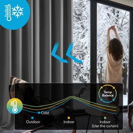 Deconovo Blackout Curtains Eyelet, Thermal Insulated Kitchen Curtains for Window, Super Soft Room Darkening, 42 x 45 Inch, Light Grey, 2 Panels