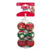 KONG Holiday SqueakAir Balls 6pk Small