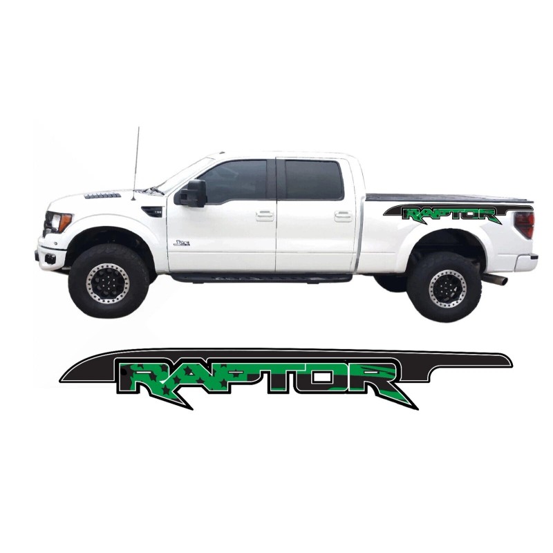 Avery Dennison 2-Ford Raptor SVT F150 Distressed Flag Bedside Vinyl