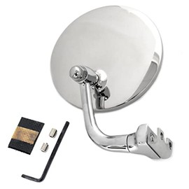 Peep Mirror 4 Inch With Curved Arm Driver Side Or Passenger Side For "1957-1959, 1968-1974" Dodge D100 Pickup Truck