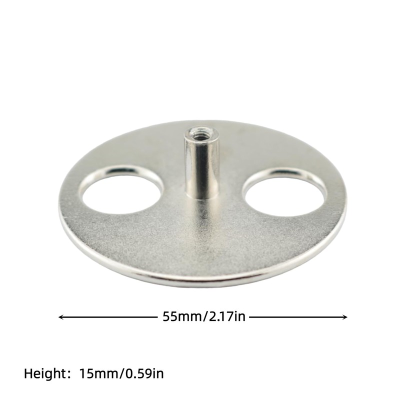 DGHAOP 2PCS Metal Round Spring Wound Key Music Box Movement