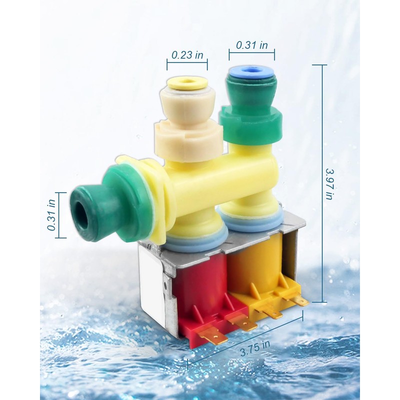 Refrigerator Water Inlet Valve W10341320, Combination Water Inlet Valve Fit