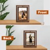 Egofine 2 Pack 5x7 Rotating Floating Picture Frames,Double-Sided Display with