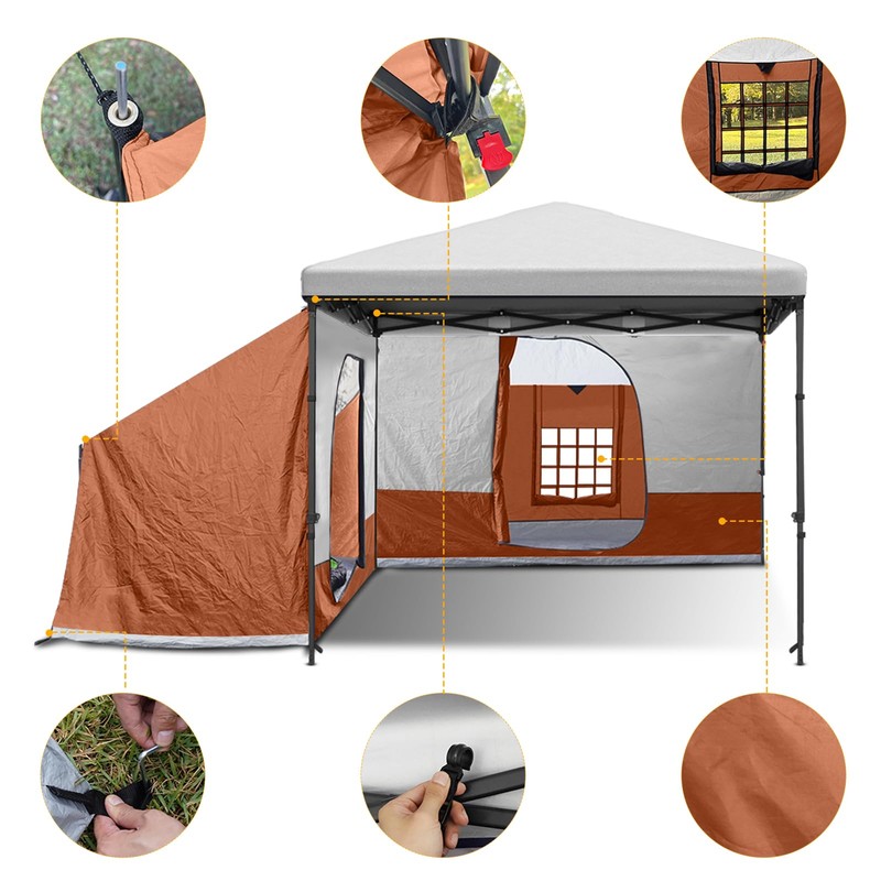 KAMPKEEPER Side Tent,Camping Tent for 10' x 10' Pop Up