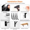 Nuogo 40 Pack Heavy Duty Shelf Brackets Bulk Metal Floating
