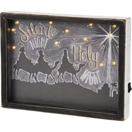 Primitives By Kathy PBK Christmas Decor - Silent Holy Night Wisemen LED Light Box