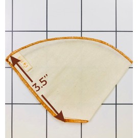 Reusable Organic Cotton Pour Over Cone Filters (2 pack No2) Cotton Coffee Filter Sock Washable Coffee Filter Bag 100% Cotton For Coffee Machine and Pour Over Coffee (2 packs, No:2)