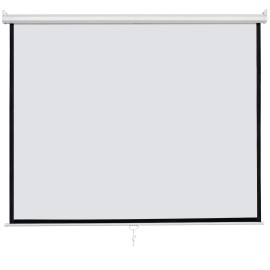 SEGAWE 120" 1:1 Projector Screen Matte Manual Pull Down White Home HD Movie Theater