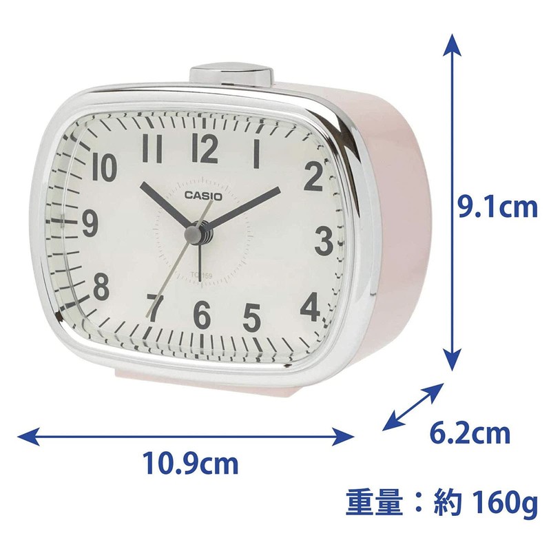 CASIO Alarm Clock Pink Analog Snooze Light Retro TQ-159-4JF