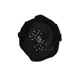 AIKO Velvet Hair Net Black with Rhinestones