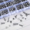 Countersunk Screws and Nuts and Washers Set, 600 Pieces M3
