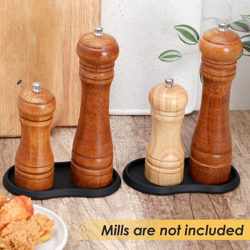 Koluti Salt and Pepper Mill Silicone Tray Set of 2,