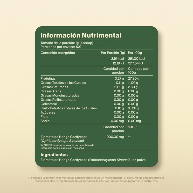 Vital Botanics Extracto de Hongo Cordyceps Orgánico en Polvo