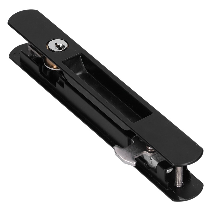 Sliding Door Lock Black Copper Zinc Alloy Lock Furniture Hardware