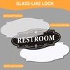 Restroom Sign, 2 Pack Restroom Signs for Business and Home,
