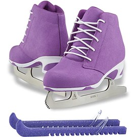 Jackson Ultima Recreational Women's Figure Ice Skates Softec Diva DV3000 / Color: Purple, Adult Size: 6 Bundle with Free Guardog Skate Guards