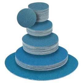 Velcro sanding discs for disc sanders and eccentric sanders, sandpaper PS 21 FK, diameter 400 mm, unperforated, pack of 5, grain size: 80