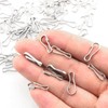 Generic 200-Pack Durable 0.9"" Link Hooks for Keys, Keychains, Jewelry,