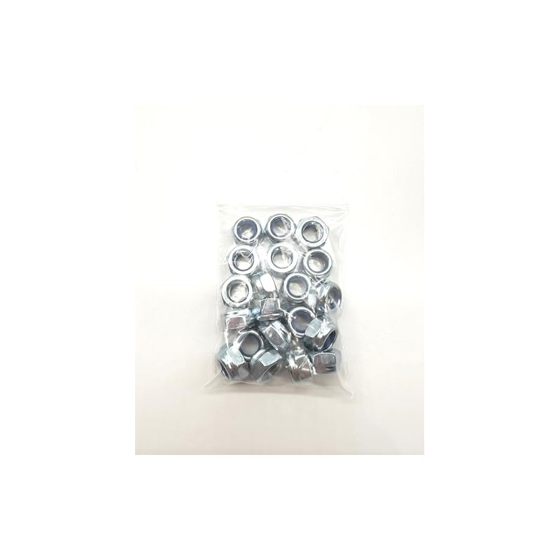 20 Pack of M8 Nyloc Nuts - Self locking with