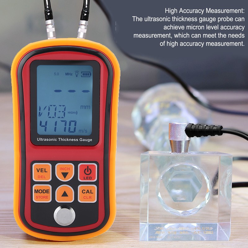 Ultrasonic Thickness Gauge Probe Standard Transducer Tester Meter Monitor 5P