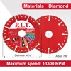 P.I.T. 3-Pack 4-1/2" Vacuum Brazed Diamond Cutting Disc, 7/8" Arbor