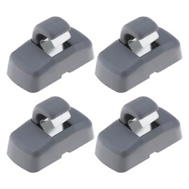 OTOTEC 4tlg Auto Sonnenblenden Hakenclips 3B0857561B 21312312231 Kompatibel mit Transporter T4 Van Camper Kompatibel mit Caddy Van MK3 Kompatibel mit Golf MK4 Grau