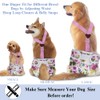 3 Pack Washable Female Dog Diaper with Suspender,Reusable Fixed Doggie