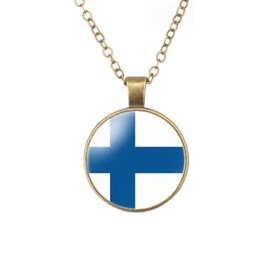EnigmaGlow World Most Countries Flag Zinc Alloy Necklace Pendant Necklace for Men Women, Zinc, glass