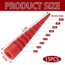 Nkiy Quen 15 Pcs Wood Anchor Stripped Screw Hole Repair Kits-Door Hinge Hole Repair Kits Fit Screws Sizes #2 to #18-Adjustable Wall Anchors for Wood Door Drywall Hole Repair