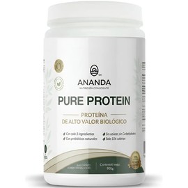ANANDA NUTRICIÓN - PURE PROTEIN 22 gr de Proteína por Porción en Polvo con Fibra Prebiótica (Inulina) - Suero de Leche con Todos los Aminoácidos Esenciales y BCAA - Whey Protein Hidrolizada 900g.